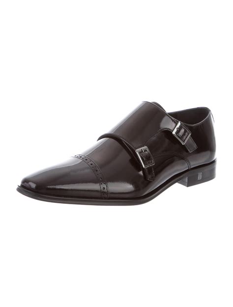 Versace Collection Leather Double Monk Strap Shoes w/ Tags